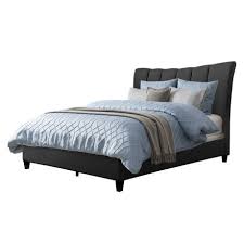 Tufted Fabric Double Bed Frame