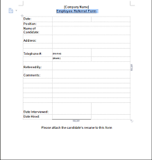 Employee Referral Form Magdalene Project Org