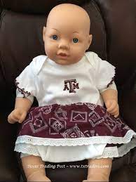 baby bandana dress with texas a m logo