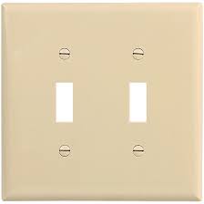 Eaton 2 Gang 1 Pack Ivory Toggle Mid