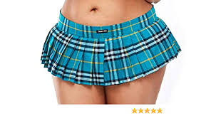 Summer20 15% off $50+ | code: Amazon Com Teacher S Pet Sexy School Girl Turquoise Plaid Pleated Ultra Mini Skirt Curve Plus Size Clothing