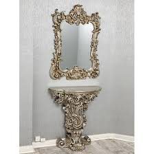 Cannan French Ornate Console Table With