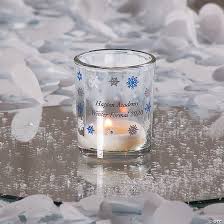 Personalized Snowflake Votive Candle