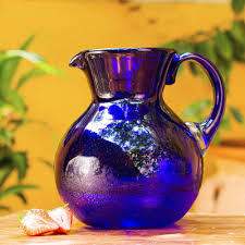 Handblown Glass Recycled Classic Blue