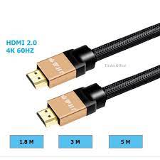Dây cáp HDMI 5m cho máy chiếu màu đen tròn mềm, truyền tín hiệu chuẩn,  chính xác - Cáp Tivi