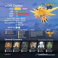 Zapdos Returns to Raids - Leek Duck | Pokémon GO News and Resources