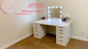vlog diy ikea makeup vanity w mirror