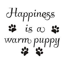 22 happy quotes that will make you smile. Quote Decals Happiness Is A Warm Puppy Wall Decal Home Decor Living Room Dogs Paw Print Vinyl Wall Sticker For Pet Shop Za567 Vinyl Wall Stickers Wall Stickerstickers For Aliexpress