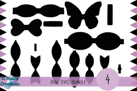 Create stunning layered faux leather bows with this free svg cut file and printable pattern download. Bow Template Bundle Svg Bundle D Hale Creations Bow Template Diy Hair Bows Templates Printable Free