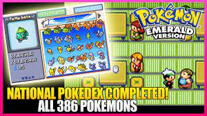 Pokemon Emerald - National Pokedex Completed All 386 Pokemons - YouTube