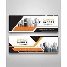 rectangle white corporate banners for