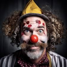 evil funny clown creative makeup face