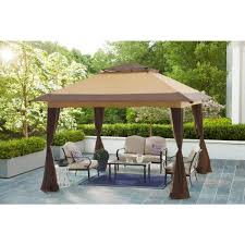 Turn your backyard into the tranquil sanctuary you've always wanted. Hampton Bay Stockton 12 Ft X 12 Ft Pop Up Gazebo Instant Canopy Ns Pug 144 300d The Home Depot