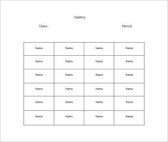 Classroom Seating Chart Template 10 Free Sample Example Format