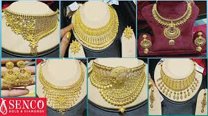 senco gold necklace designs with weight
