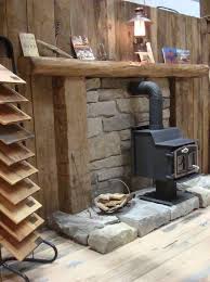 Reclaimed Mantel Wood Stove Hearth