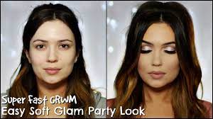 grwm christmas party soft pink glam
