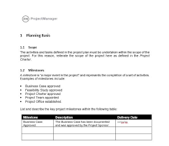 project plan template for word free
