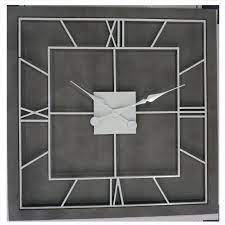 Williston Grey Large Square Wall Clock