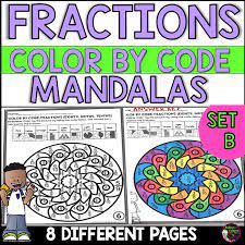 Fractions Color By Code Worksheets