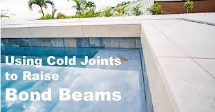 using cold joints to raise bond beams