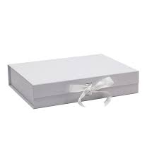 a4 shallow white magnetic folding gift