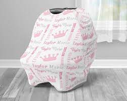 Princess Crown Car Seat Canopy Cover