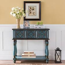 Vintage Rustic Console Table With