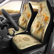 Pomeranian Car Seat Covers Set Of 2