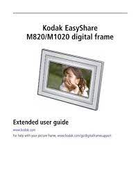 kodak easyshare m820 m1020 digital frame