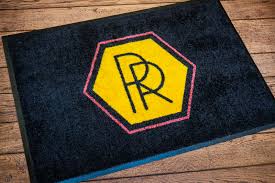 reena ravi design carpeted logo rug