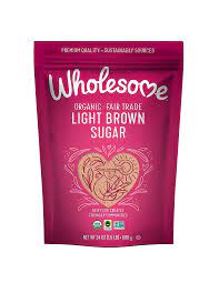 Wholesome Organic Light Brown Sugar, Fair Trade, Non GMO & Gluten Free,  1.5 Poun 
