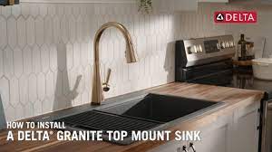 delta granite top mount sink