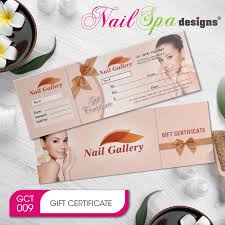 nail spa gift certificate envelope