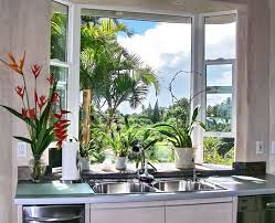 modern kitchen garden window