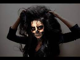 y skeleton halloween makeup lady