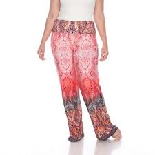 Plus Size Palazzo Loose Pants Ps550 142 Red Flower