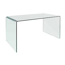 Glass office desk for home designs. Creative Images Bent Clear Glass Office Desk Table On Sale Overstock 16000687