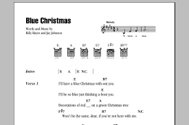 Blue Christmas By Elvis Presley Guitar Chords Lyrics
