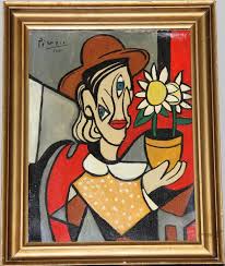 Pablo Picasso - Cubist Oil Original - Flourish Gallery - Paintings &  Prints, Abstract, Geometric - ArtPal