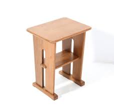 art deco modernist oak side table by