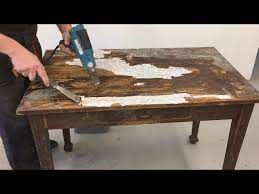 how to re an old table for