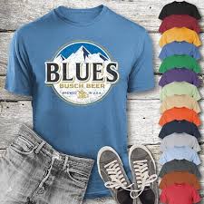 Blues Busch Light Beer T Shirt Beer Shirt Custom Designed Free Etsy