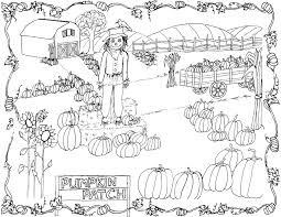 pumpkin patch coloring page printable