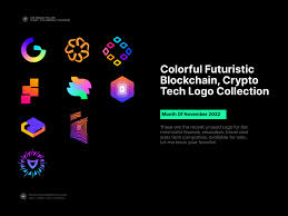 colorful futuristic tech logo