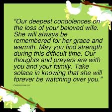 perfect condolence message