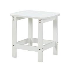 White Plastic Outdoor Side Table