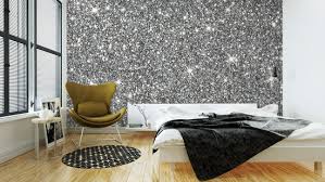 Wall Mural Silver Glitter Background