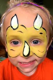 quick and easy dinosaur face paint for kids