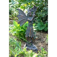 fairy and orchid garden sculpture